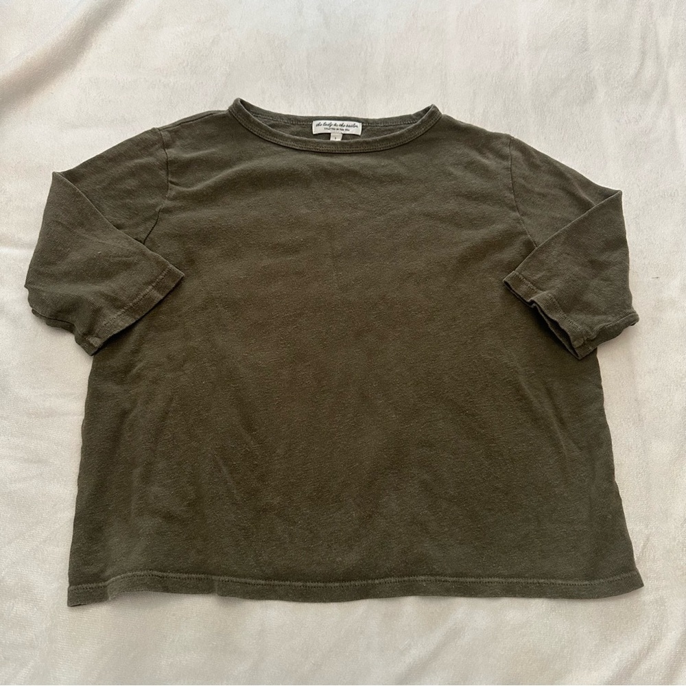 The lady and the sailor Olive Short Sleeve Tee linen blend 38102